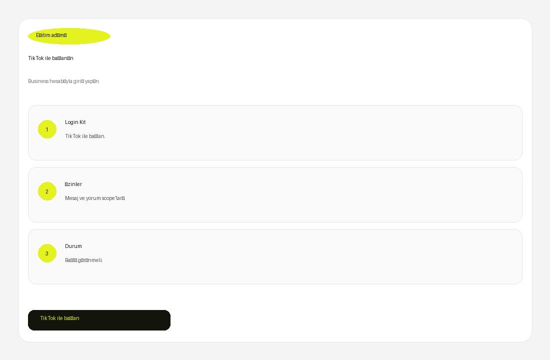 TikTok ile bağlanın